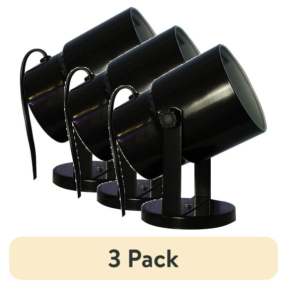 (3 pack) Mainstays 7.5" Spotlight Multipurpose Accent Lamp, Metallic Black