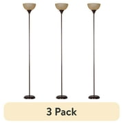 (3 pack) Mainstays 71" Brown Floor Lamp, Modern Design