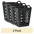 thumbnail interactive-video image 1 of (3 pack) Mainstays Flex Square Laundry Hamper, Black, 1 of 7