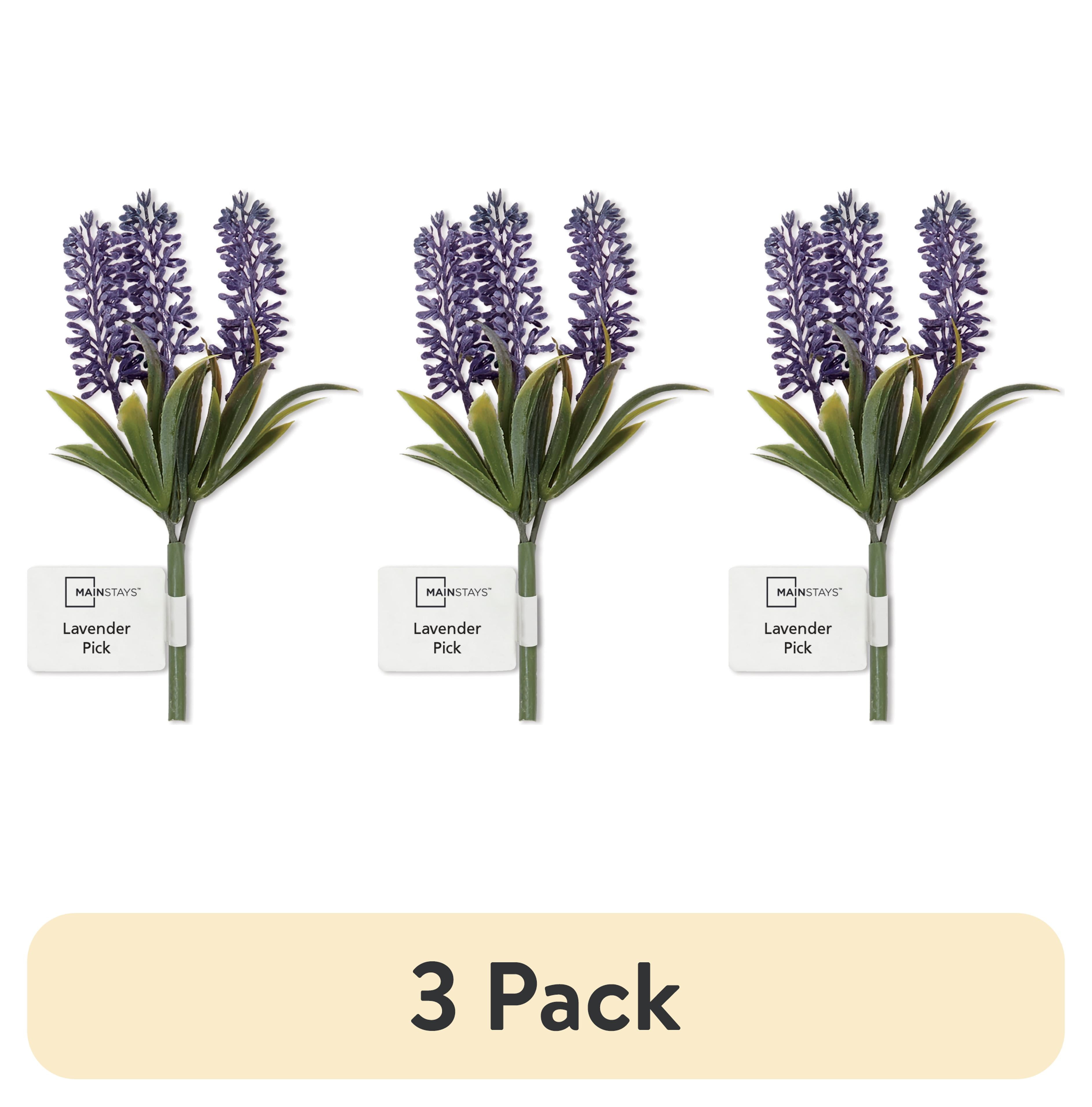 (3 pack) Mainstays Artificial Herb Pick 6 inch x 7.25 inch Lavender