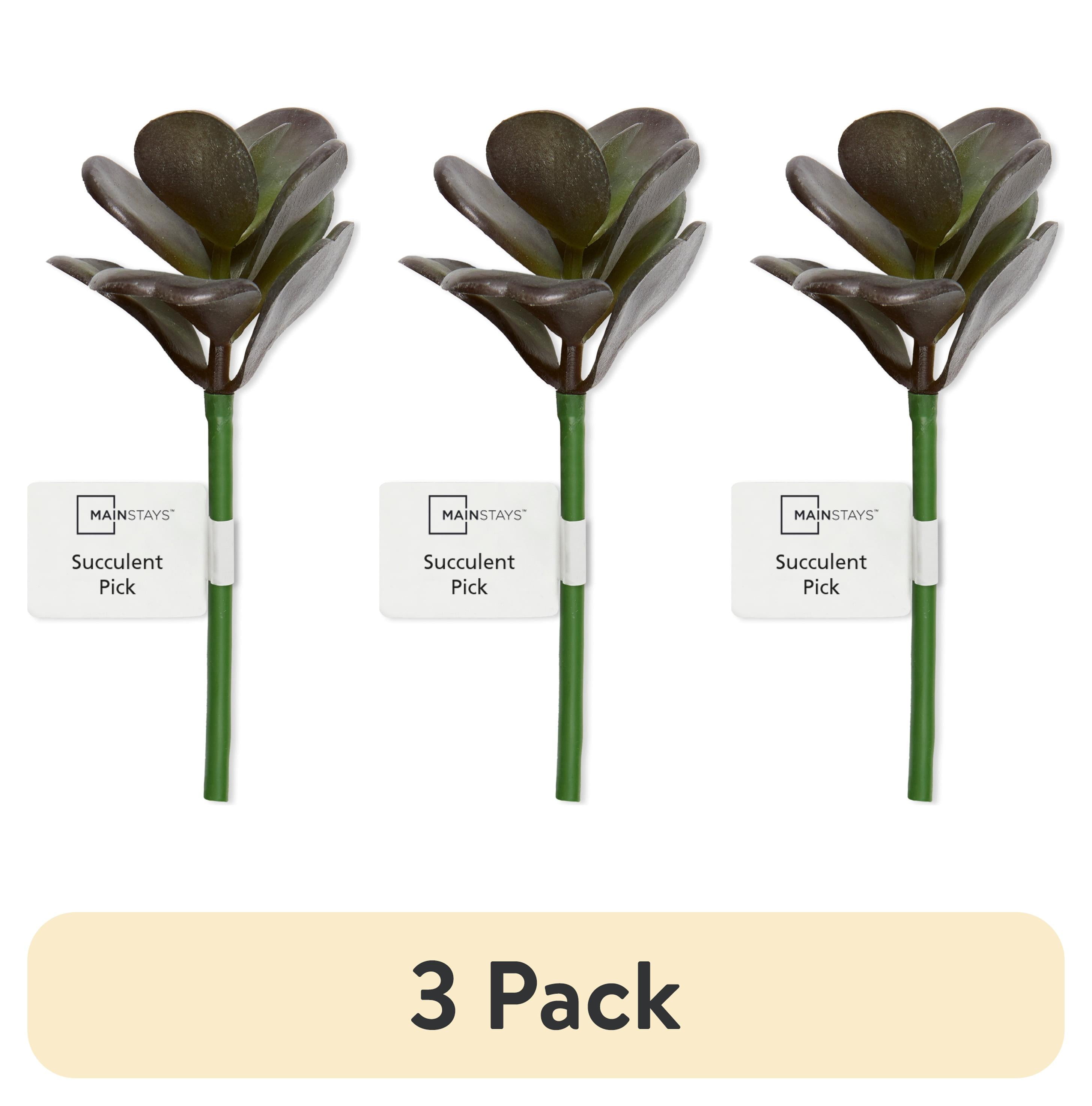 (3 pack) Mainstays Artificial Succulent Pick 2.5 inch x 5.75 inch Purple