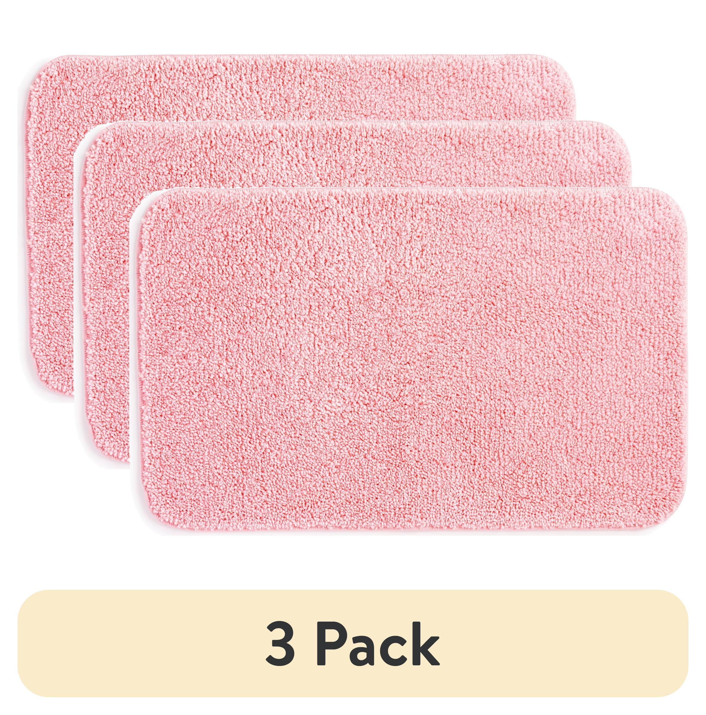 Polyester Bath Rug Mainstays Basic Polyester Bath Rug 20 x 32 - Pink - Walmart.com