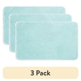 thumbnail image 1 of (3 pack) Mainstays Basic Polyester Large Bath Rug, Aqua, 24" x 40", 1 of 10