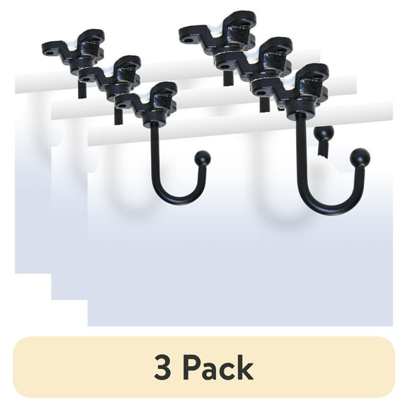 (3 pack) Mainstays Black Casted Iron Ceiling Hook 2-Pack Planter Hanger
