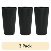 (3 pack) Mainstays - Black Eco-Friendly Recycled Plastic Beverage Tumbler, 26-Ounce