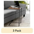 thumbnail image 1 of (3 pack) Mainstays C-Shape Metal End Table, Canyon Walnut Finish, 1 of 10