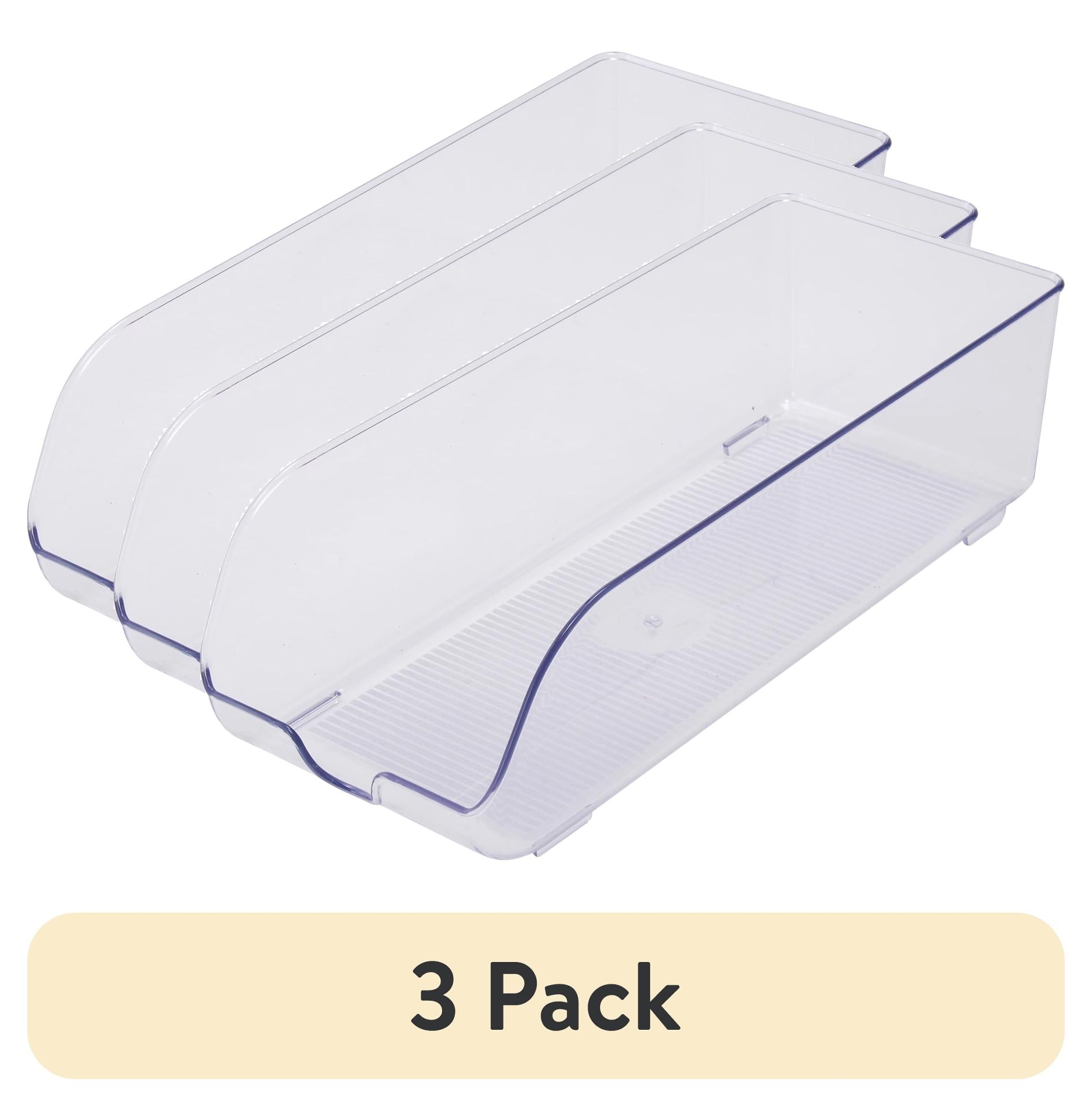 (3 pack) Mainstays Clear Plastic Refrigerator Soda Can Dispenser
