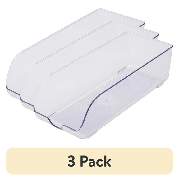 (3 pack) Mainstays Clear Plastic Refrigerator Soda Can Dispenser