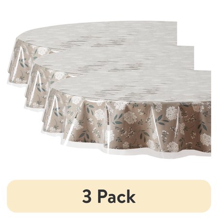 (3 pack) Mainstays Clear Table Protector 70" Round
