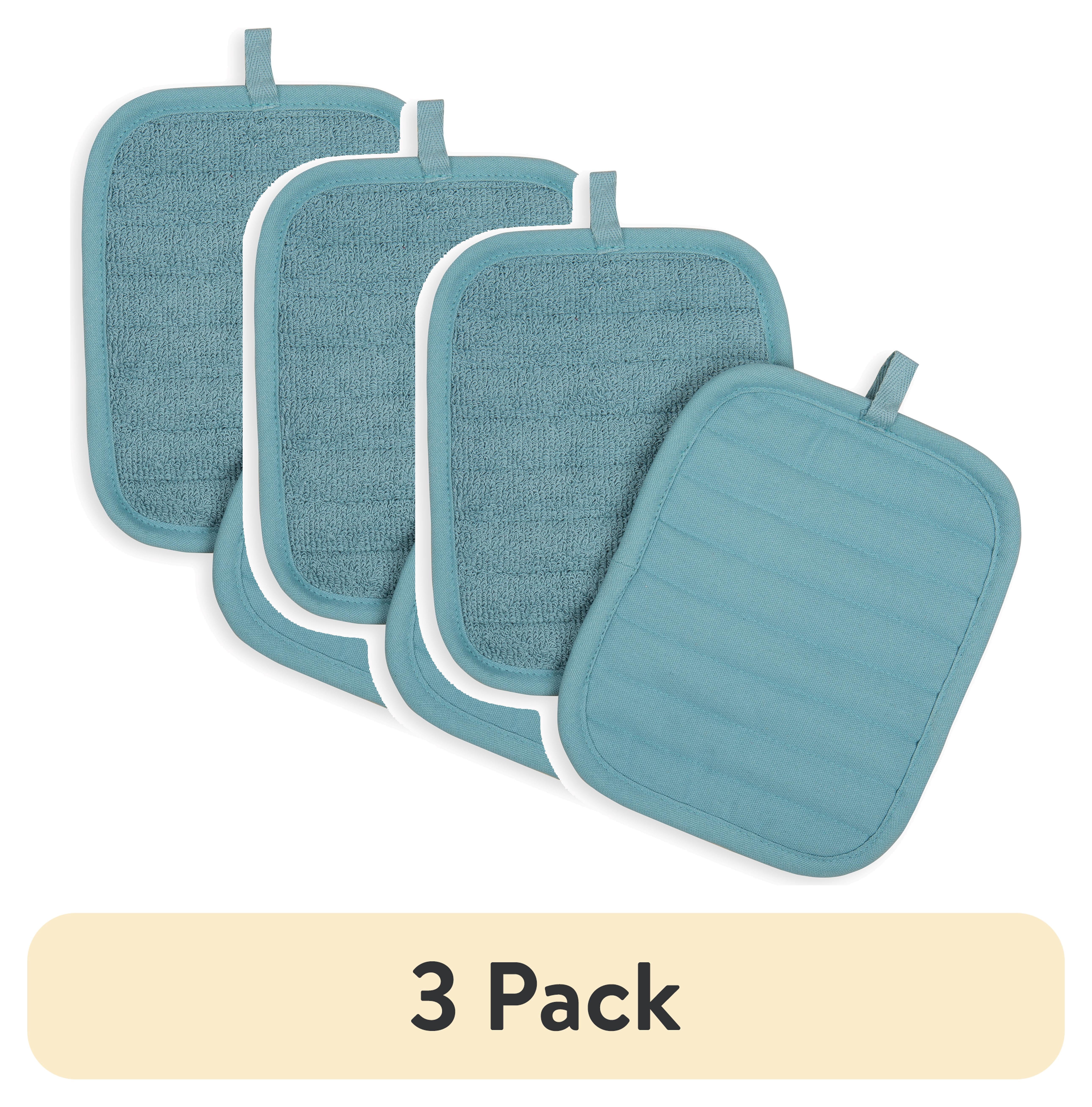 (3 pack) Mainstays 2 Pack Potholder - Teal