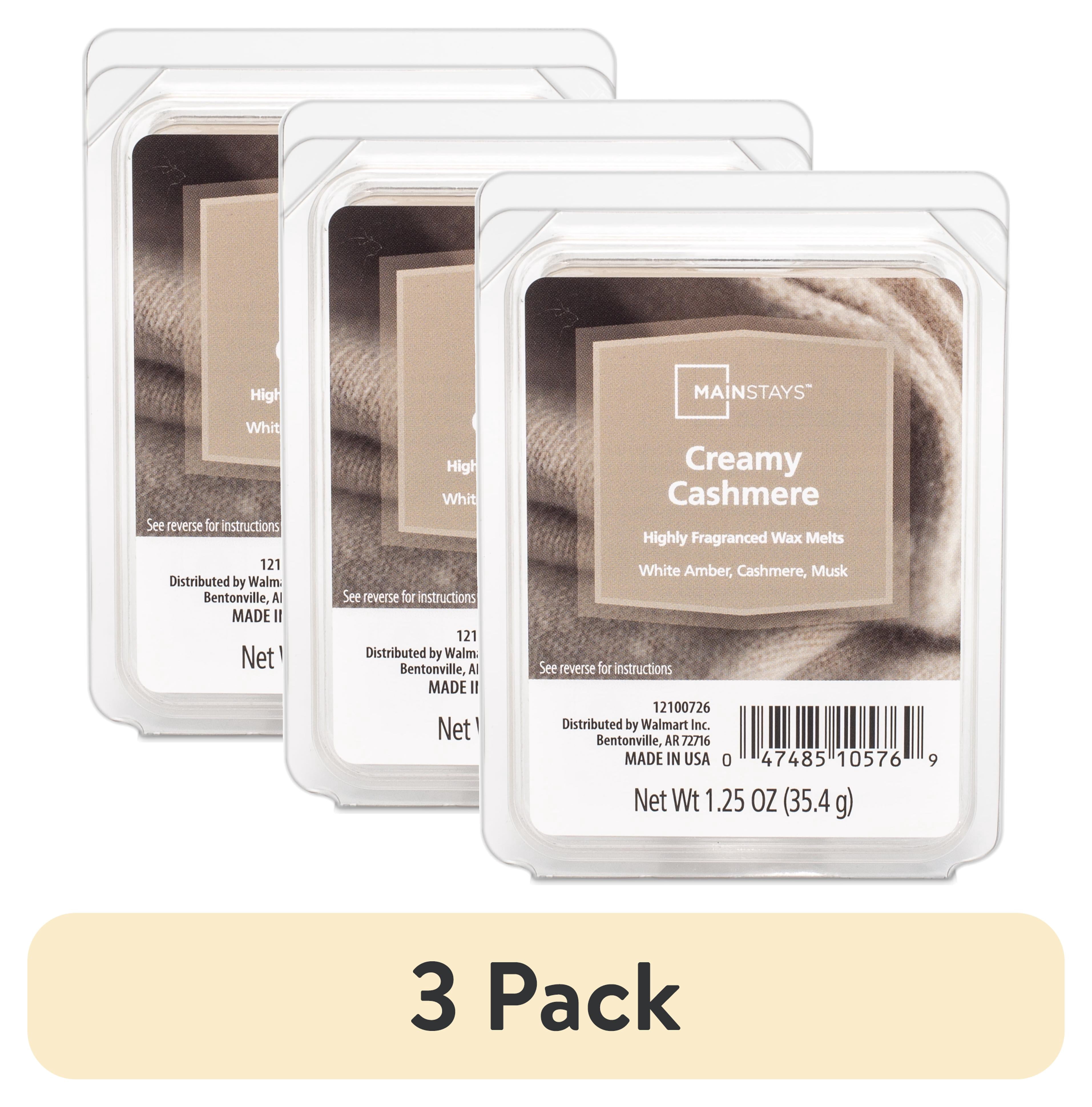 3 pack) Mainstays Creamy Cashmere Scent 6 Cube Wax Melt, 1.25 oz