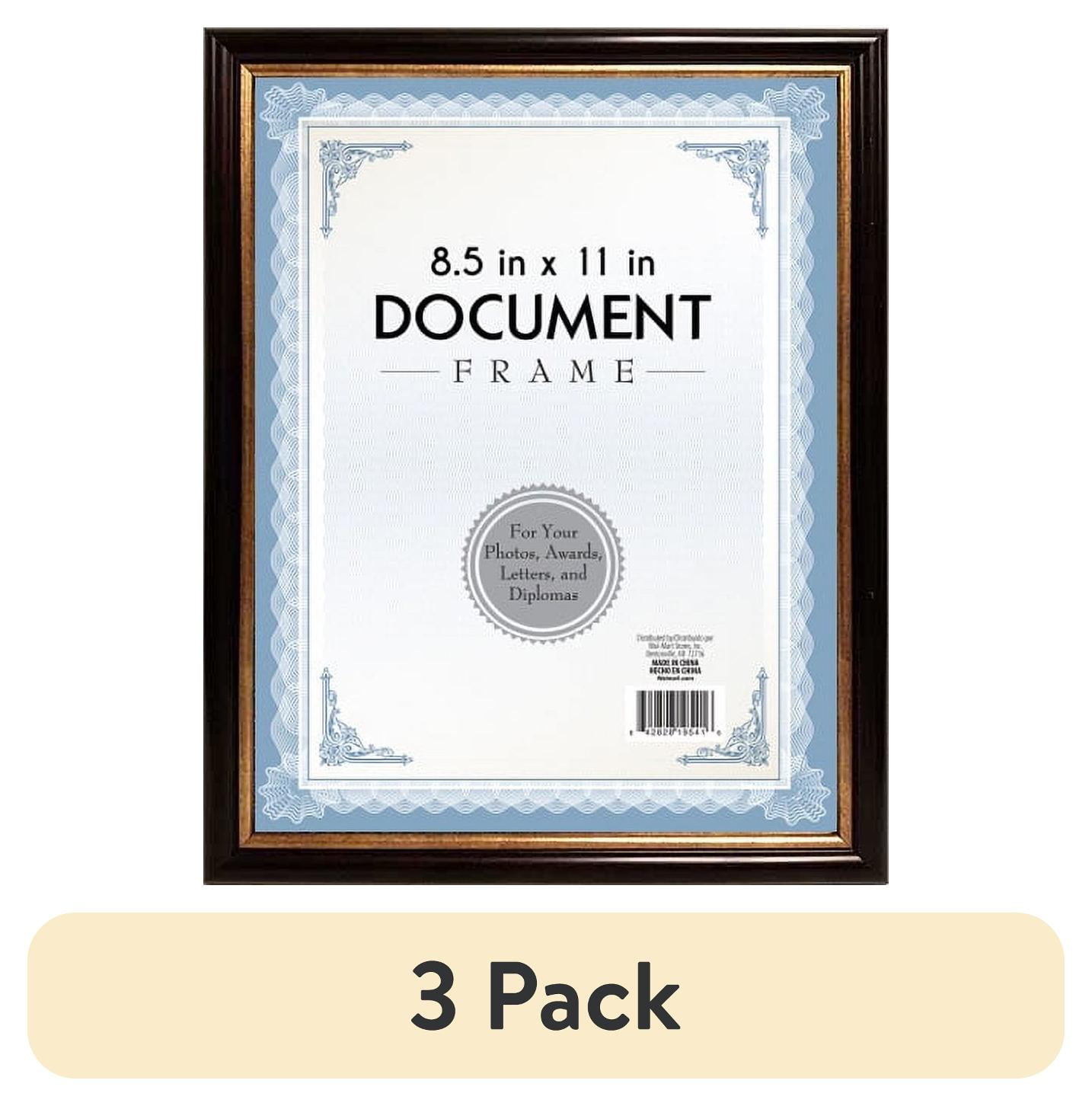 (3 pack) Mainstays Curved Brynn 8.5x11 Mahogany Picture Frame