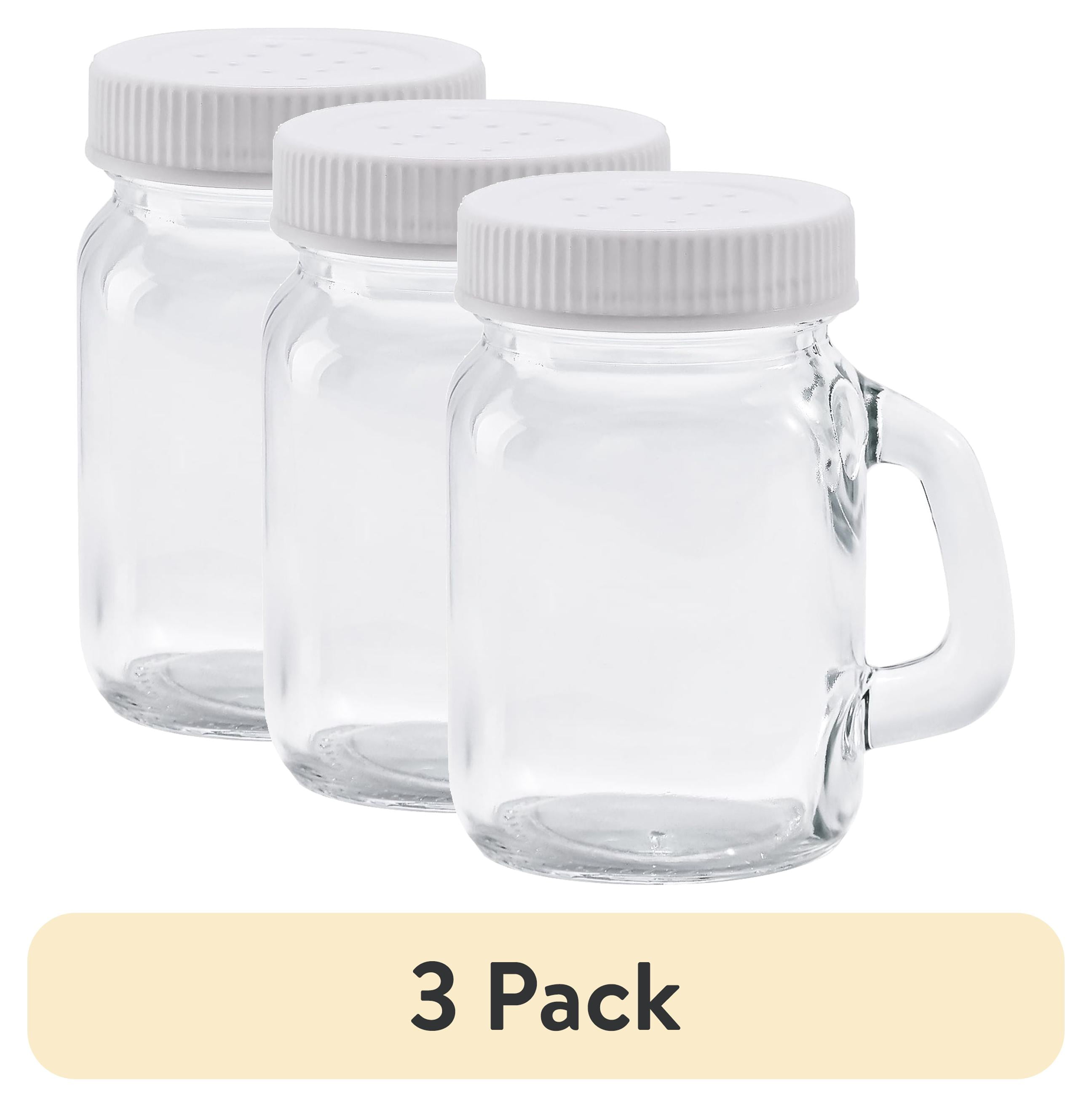 (3 pack) Mainstays Glass Salt&Pepper Shaker 4 oz Single Piece - Walmart.com