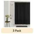 thumbnail interactive-video image 1 of (3 pack) Mainstays Henderson Black Mosaic Polyester Shower Curtain 72” x 72”, 1 of 8
