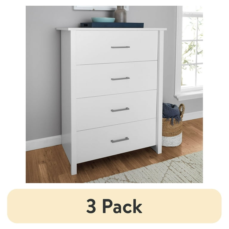 Free Shipping! Mainstays Hillside 4-Drawer Dresser White Finish