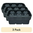 (3 pack) Mainstays, Ice Cube Tray, 2 Pack Silicone Ice Cube Tray Grey ...