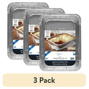 (3 pack) Mainstays Lasagna Pan with Lid 2 Count for Home and Take-Out Containers