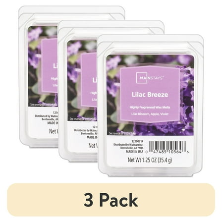(3 pack) Mainstays Lilac Breeze Scented 6 Cube Wax Melt,  1.25 oz