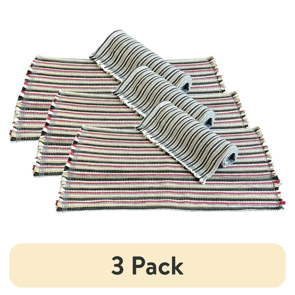 (3 pack) Mainstays Multicolor Indoor Accent Rug, 24" x 40"