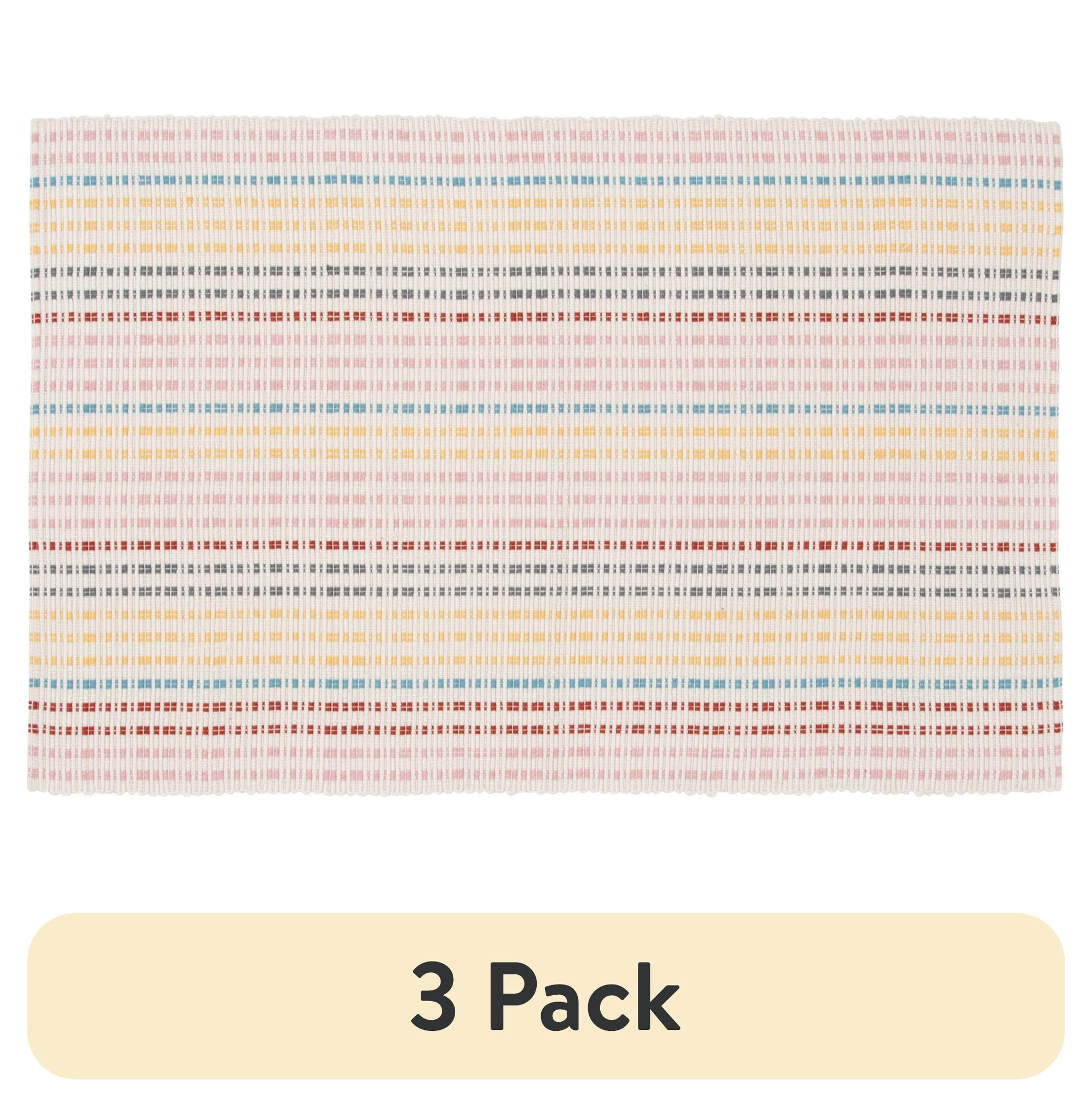 (3 pack) Mainstays Multi Striped Outdoor Layering Accent Rug, 24" x 36"