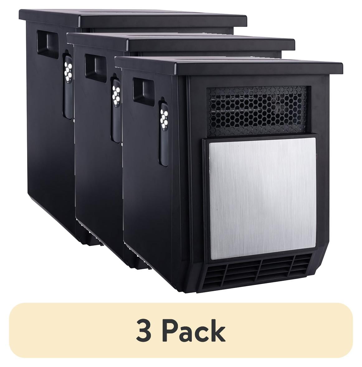 (3 pack) Mainstays New1500W Electric 4-Element Infrared Cabinet Space Heater