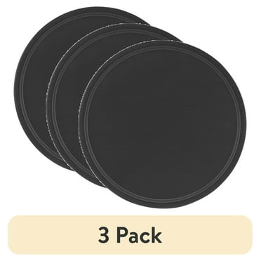 (3 pack) Mainstays Nonstick 12" Diameter Pizza Pan, Pizza Crisper, Dark Gray