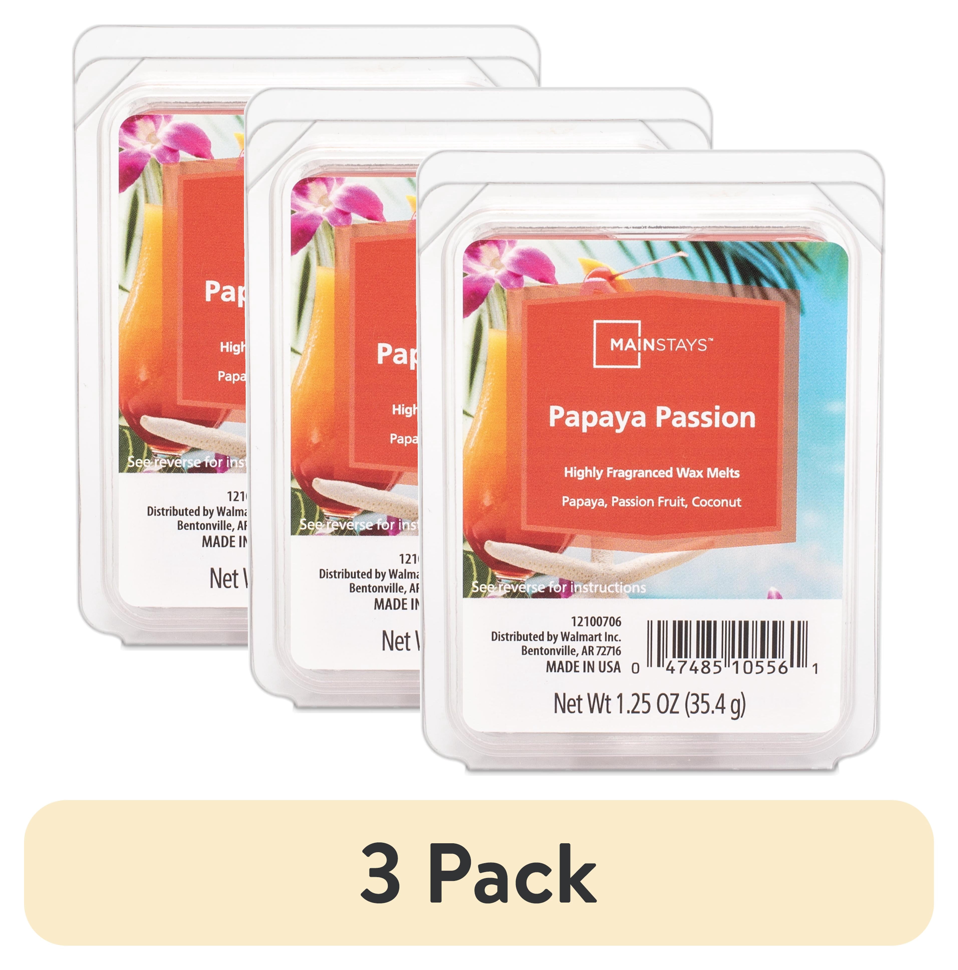 (3 pack) Mainstays Papaya Passion Scented Wax Melt, 1.25 oz
