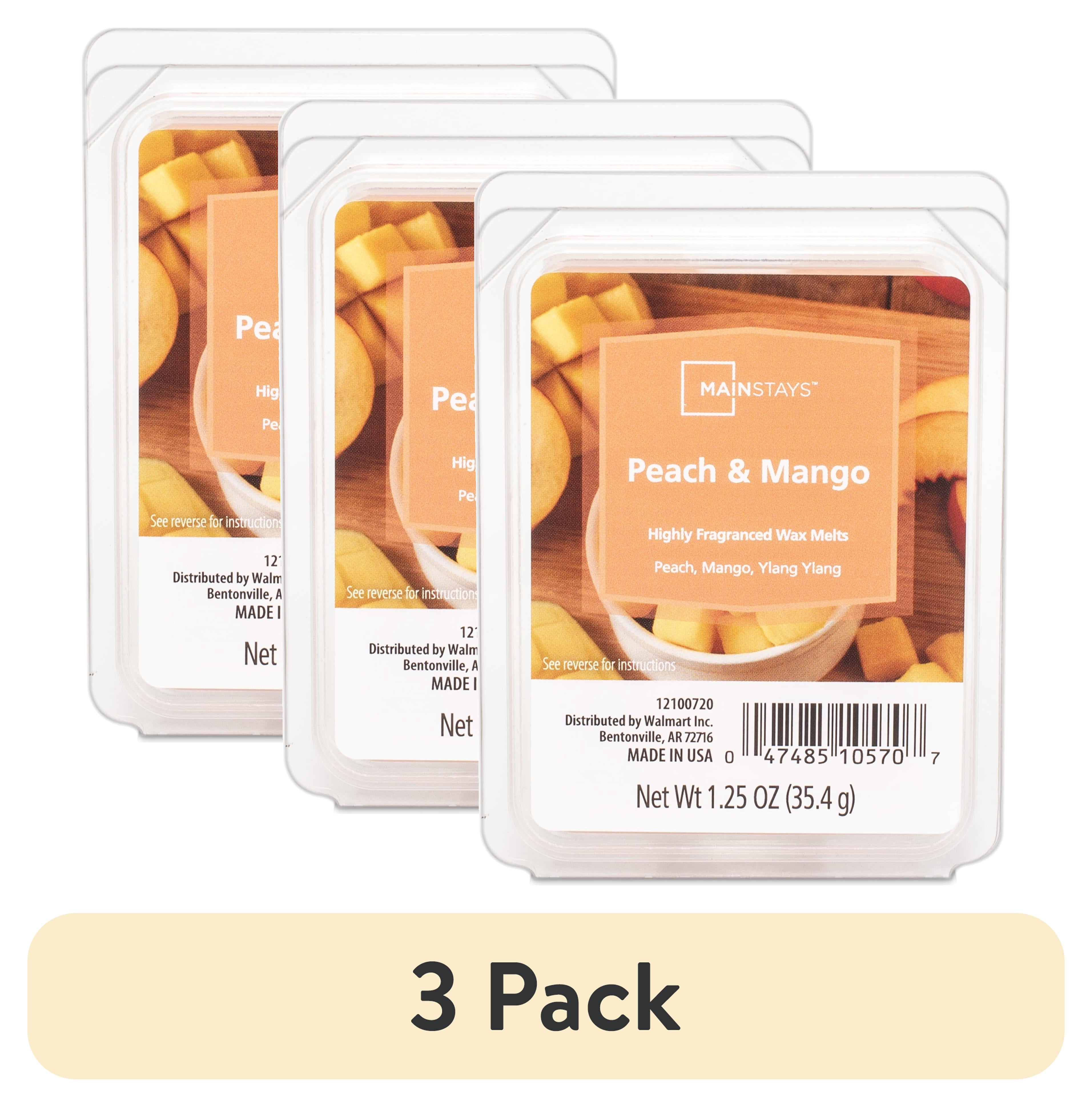 (3 pack) Mainstays Peach Mango Scented 6 Cube Wax Melt, 1.25 oz.