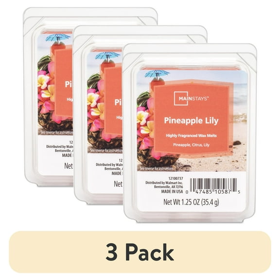 (3 pack) Mainstays Pineapple Lily Scented Wax Melt, 1.25 oz