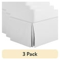 thumbnail image 1 of (3 pack) Mainstays Solid White Pleated Soft Brushed Microfiber Bedskirt, Full/Queen, 1 of 7