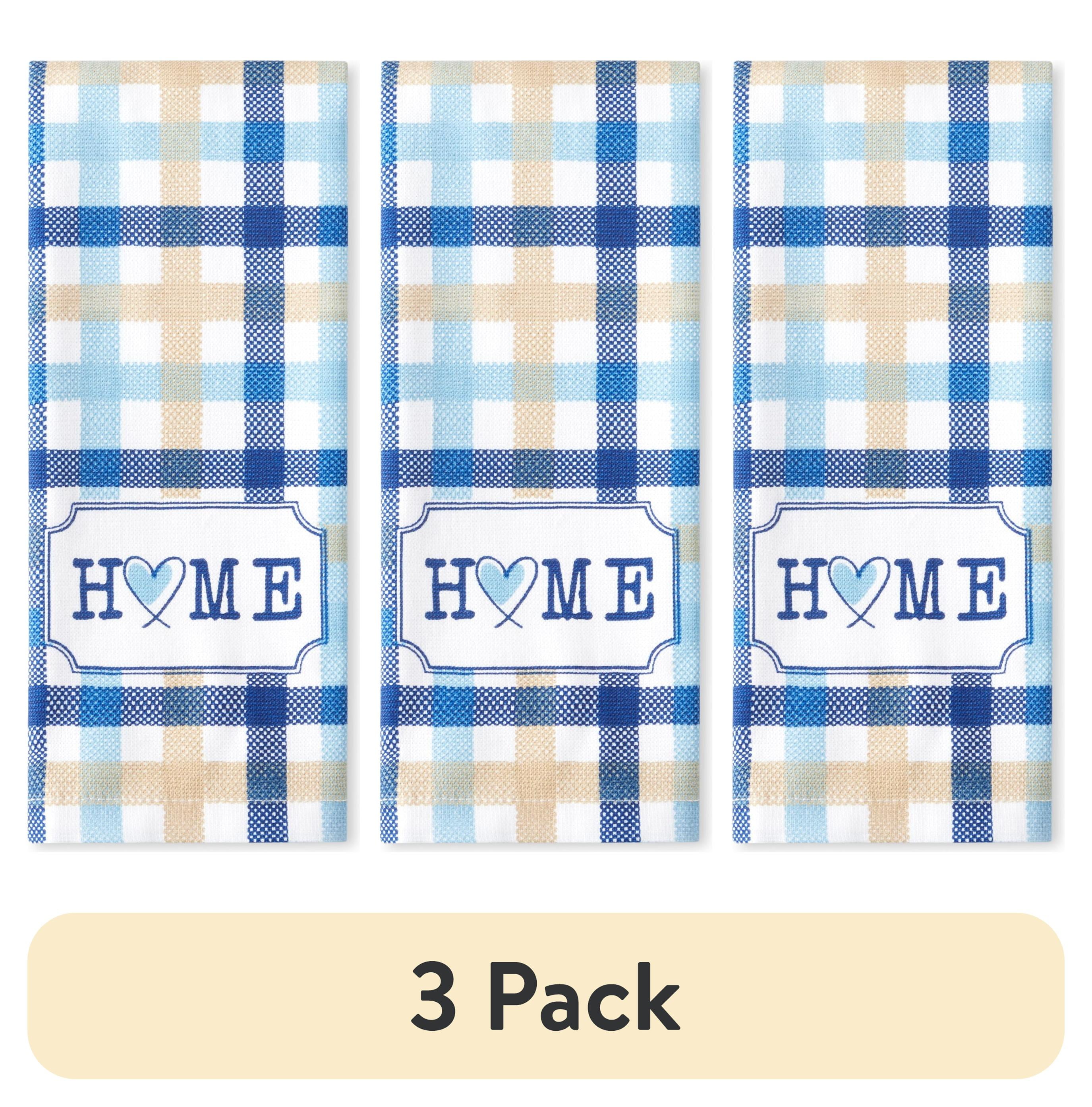 (3 pack) Mainstays Machine Wash Printed Cotton Kitchen Towel