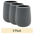 thumbnail interactive-video image 1 of (3 pack) Mainstays Rubberized Plastic Ribbed Toothbrush Holder, Grey, 1 of 9