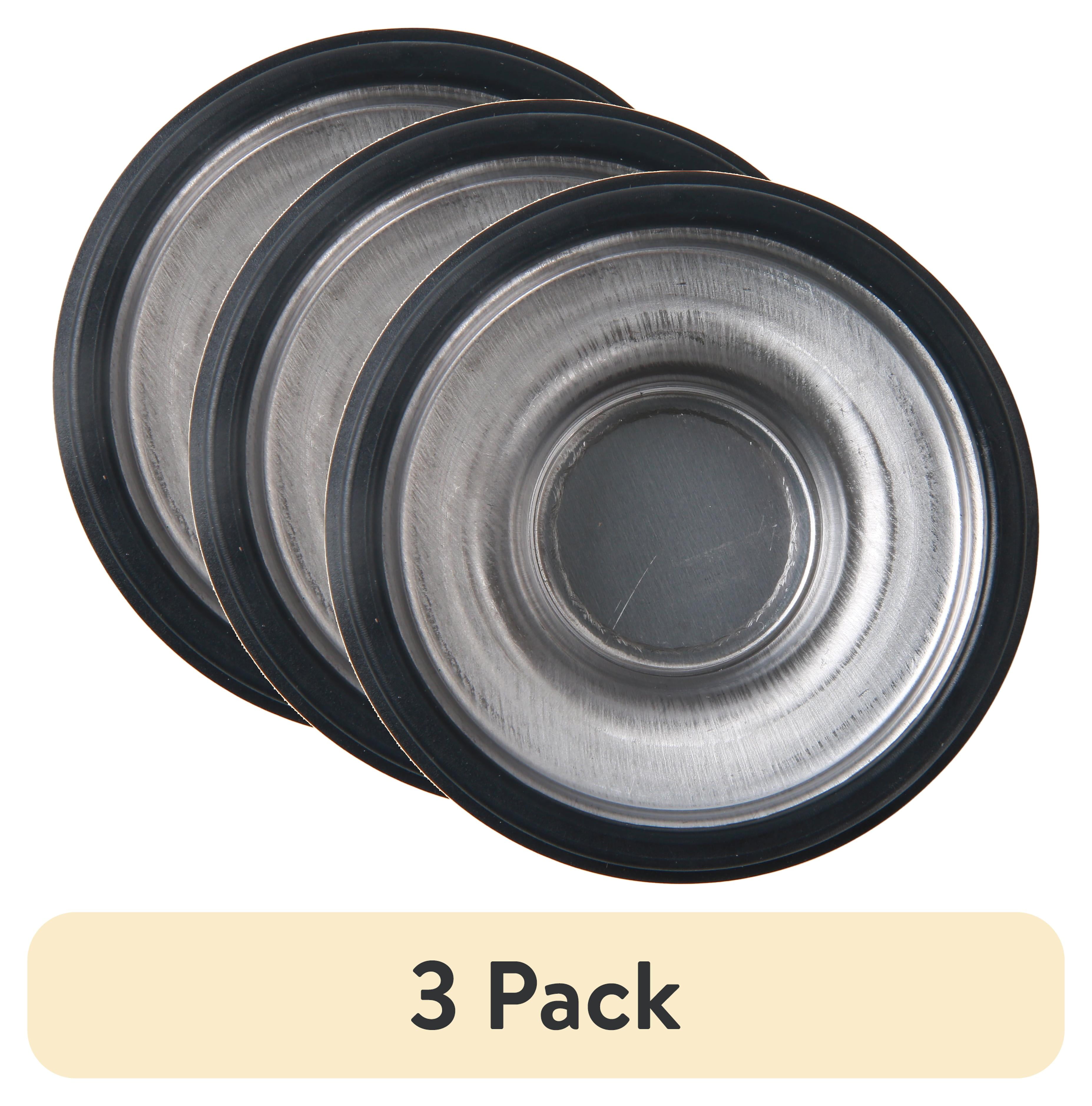 (3 pack) Mainstays 3 1/4 in Stainless Steel and Rubber Sink Drain Stopper, Silver