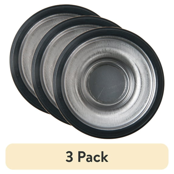 (3 pack) Mainstays Stainless Steel Garbage Disposal and Sink Stopper Silver