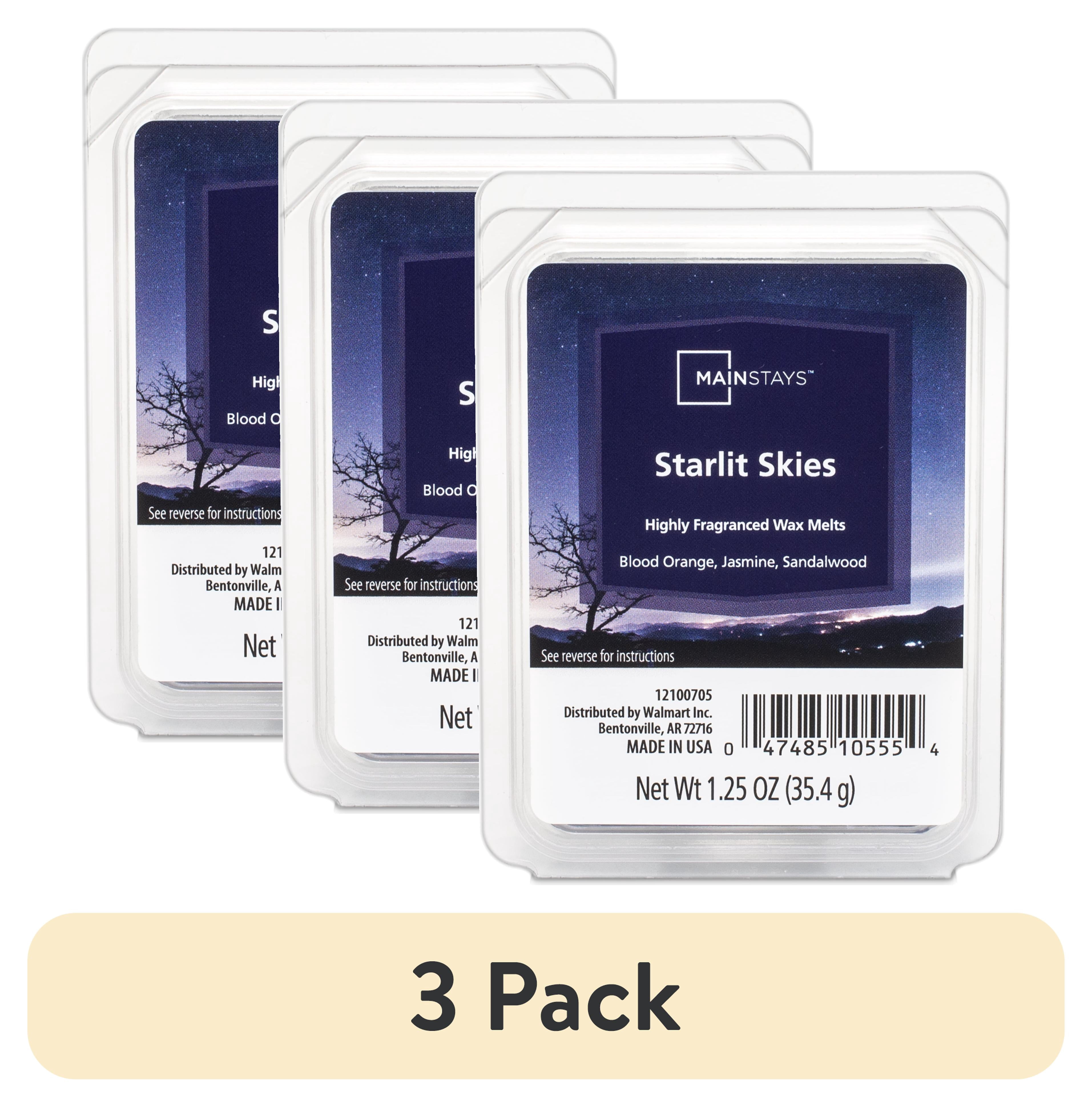 (3 pack) Mainstays Starlit Skies Scent 6 Cube Wax Melt, 1.25 oz