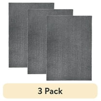 (3 pack) Mainstays Traditional Solid Gray Shag Indoor Area Rug, 5' x 7'