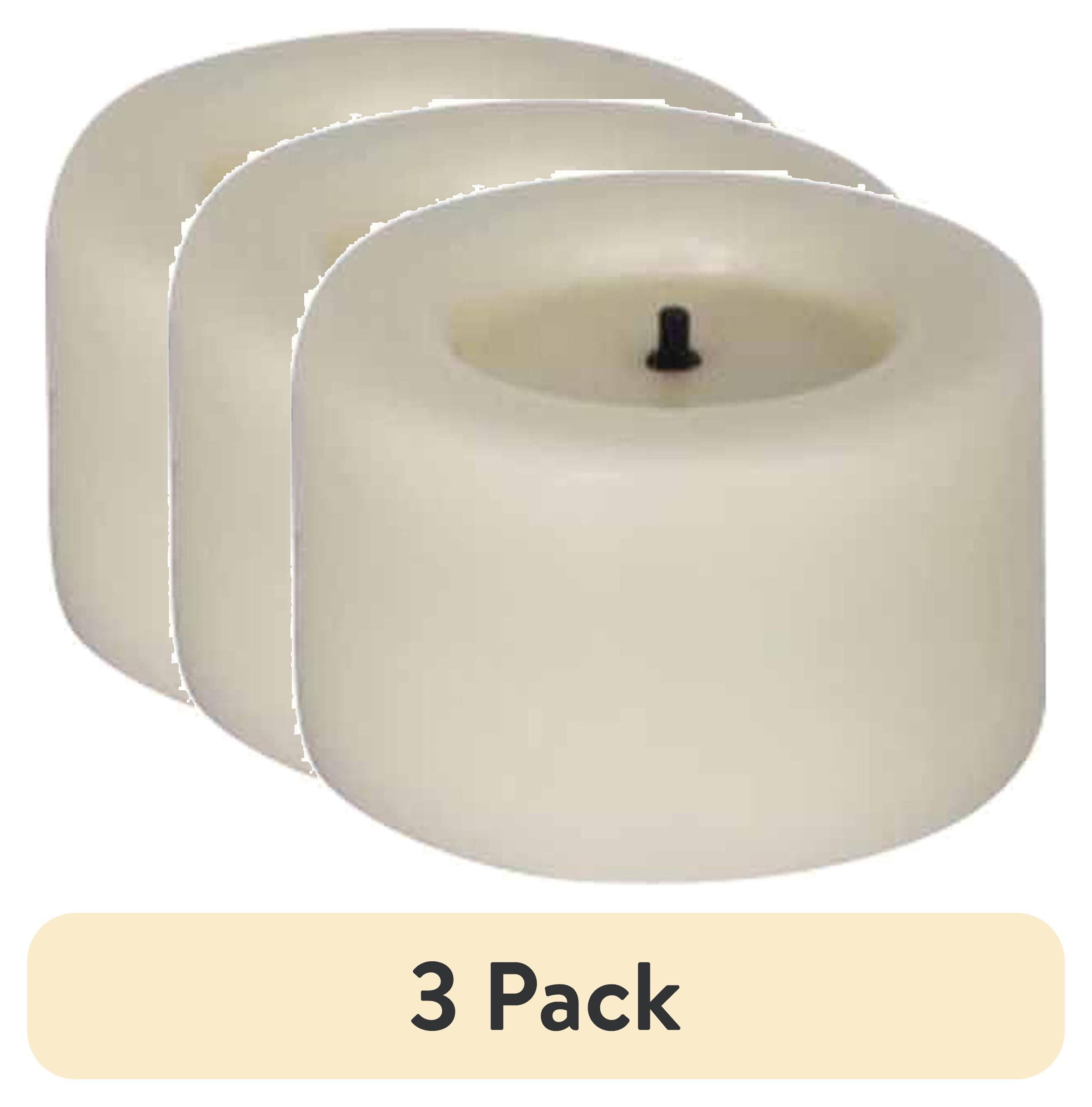(3 pack) Mainstays Unscented Flameless LED Tealights, Ivory, 6 Count