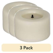 (3 pack) Mainstays Unscented Flameless LED Tealights, Ivory, 6 Count