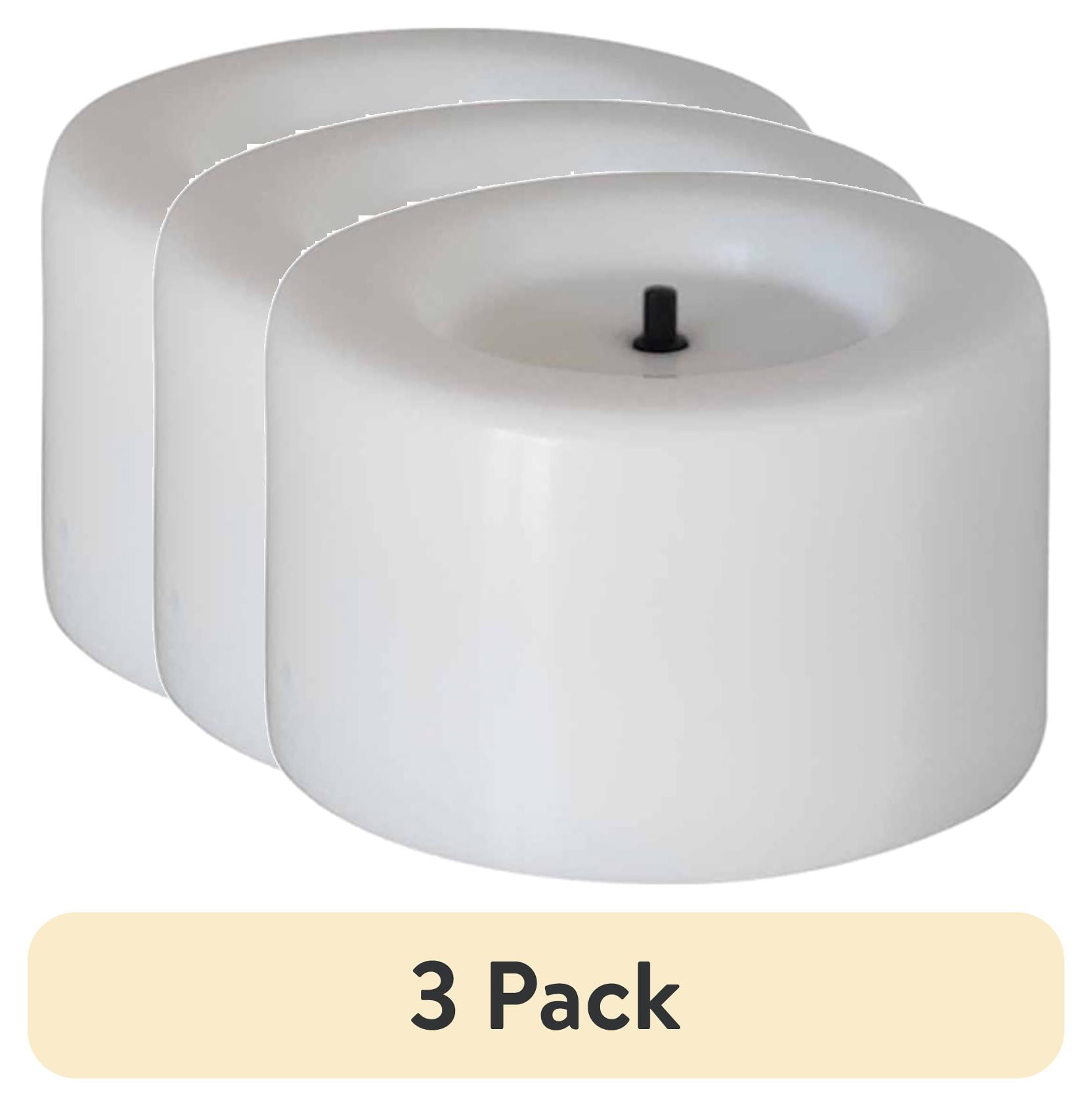 (3 pack) Mainstays Unscented Led Tealights Flameless Candles, White, 4.60", 0.18 lb