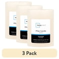 thumbnail image 1 of (3 pack) Mainstays Unscented Pillar Candles, 3 x 4 inches, Ivory, 1 of 6