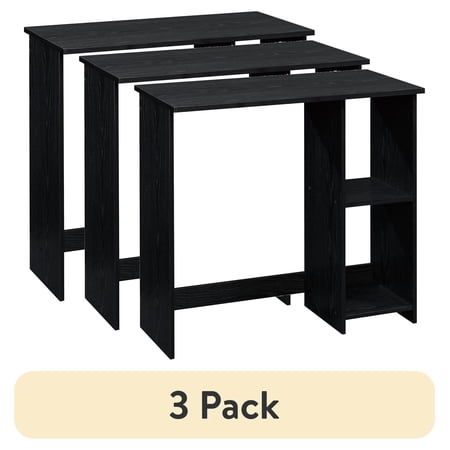 (3 pack) Mainstays Writing Desk, True Black Oak Finish