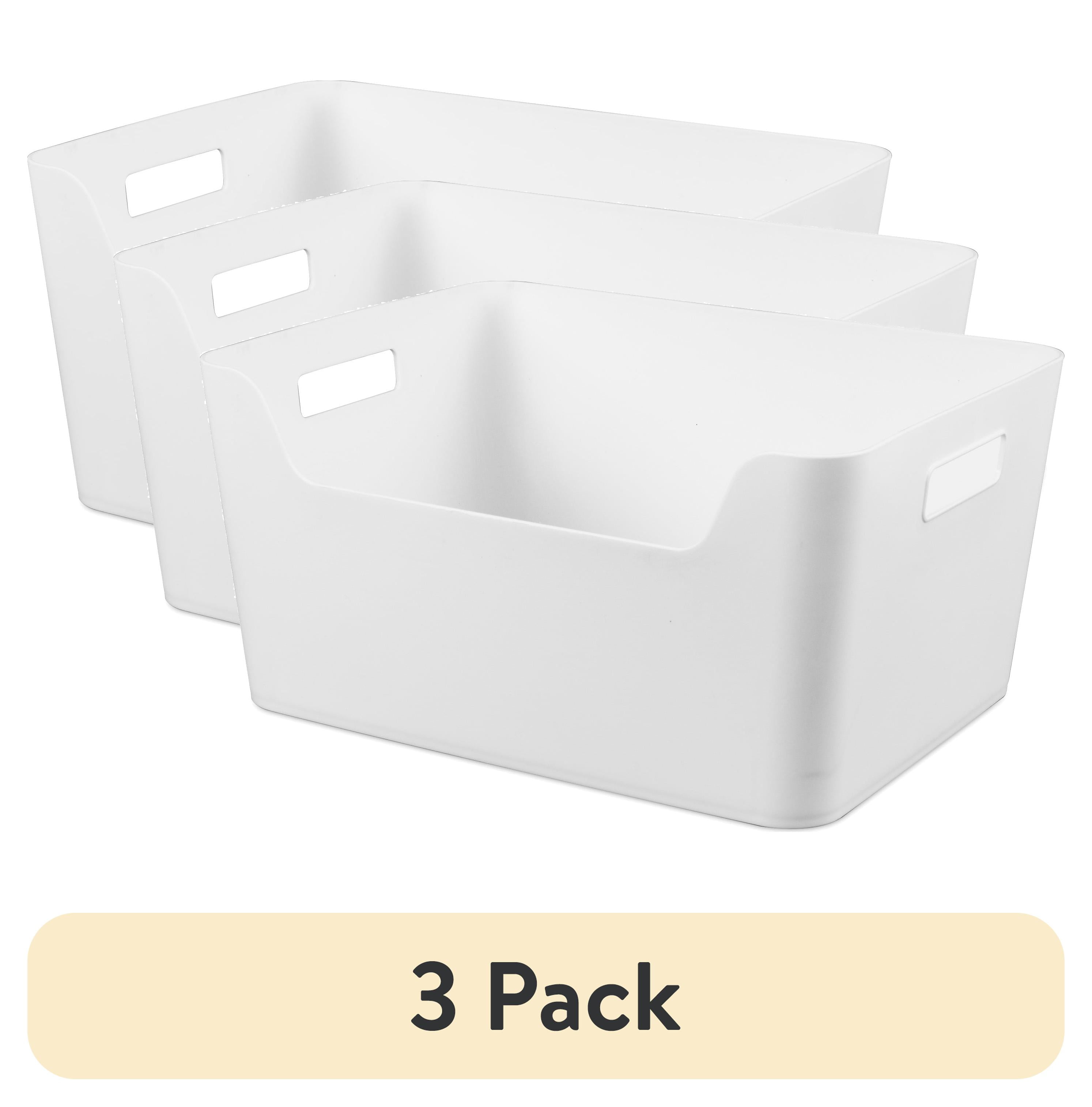 3 pack) Mainstays Extra Large White Easy Access Plastic Storage