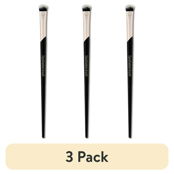 (3 pack) Walmart Eyeshadow Makeup & Cosmetic Brush for Precision & Blending Application, Black