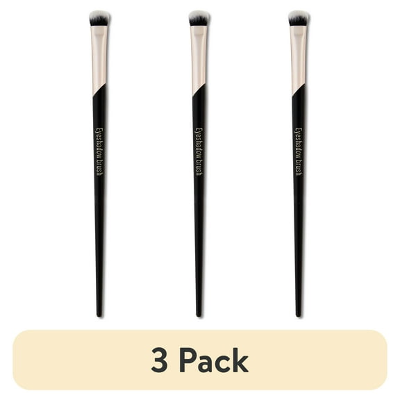 (3 pack) Walmart Eyeshadow Makeup & Cosmetic Brush for Precision & Blending Application, Black, 1 Count