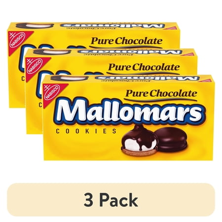 (3 pack) MALLOMARS Pure Chocolate Cookies, 8.2 oz