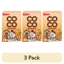 (3 pack) Malt-O-Meal Coco Wheats Original Creamy Breakfast Cereal, Quick Cooking, Kosher, Hearty 28 oz Box