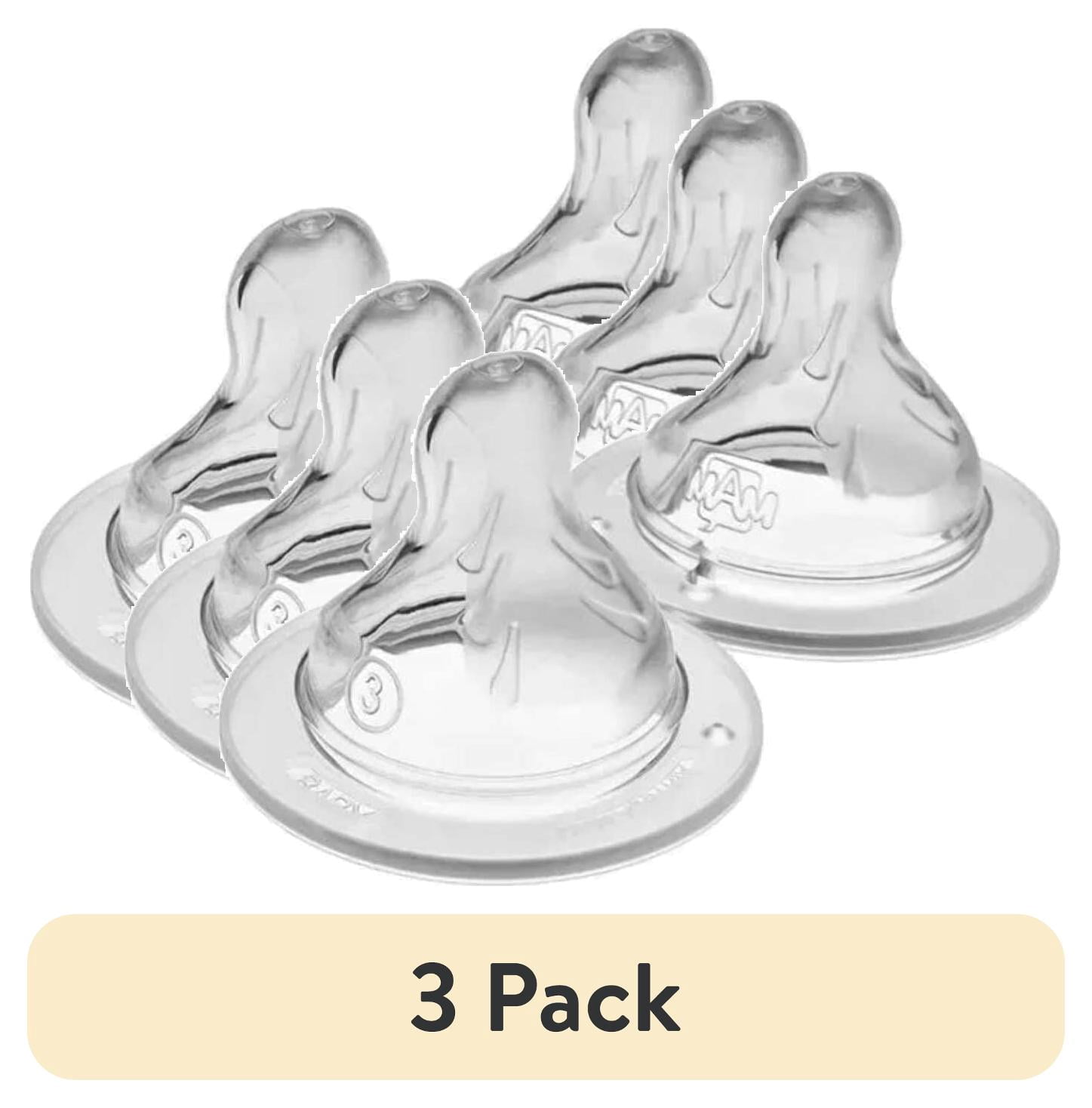 (3 pack) Mam Silk Soft Nipples Fast Flow 3