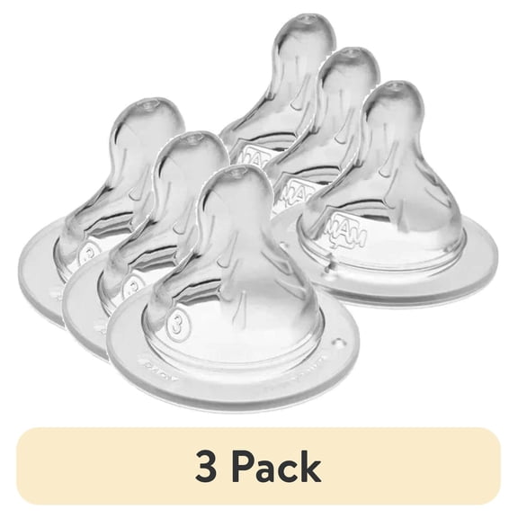(3 pack) Mam Silk Soft Nipples Fast Flow 3