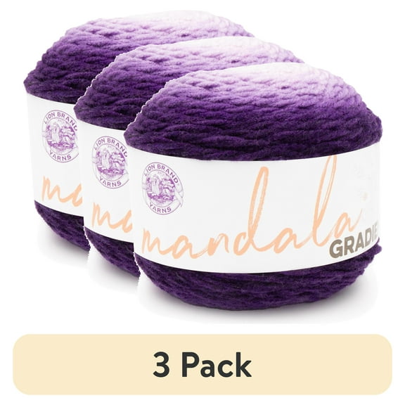 (3 pack) Lion Brand Mandala Gradient Purple Yarn