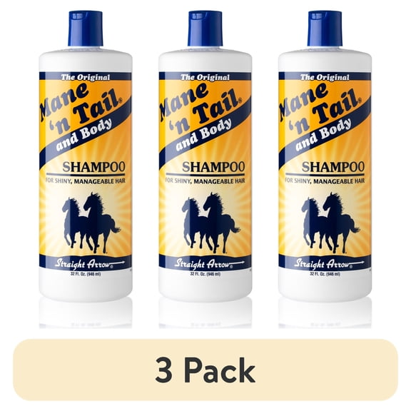 (3 pack) Mane 'n Tail Original Shampoo 32 oz – Fortifies & Conditions Hair for Soft, Silky Shine, pH Balanced for Optimal Body & Manageability
